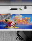 Sleek 36x16 inch desk pad featuring Kame House's peaceful vibes for anime enthusiasts