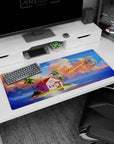 Workspace-ready 36x16 inch desk pad with Kame House's serene design, ideal for Dragon Ball lovers