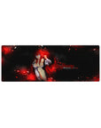 Rias Gremory anime mouse pad 32x12 inches, featuring red flames, shadows, chess motifs, ideal for High School DxD fans.