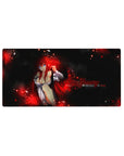 Rias Gremory anime mouse pad, 32x16 inches, from High School DxD, features red flame, shadow, and chess metaphors.