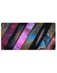 Galaxy slanted panel desk mouse pad, 32x16 inches, with starlit space pattern and smooth tracking surface.