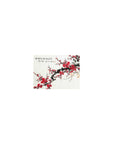 Classic Plum Blossom Desk Mat 14x10 featuring red blooms for compact yet refined setups