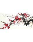 Plum Blossom Desk Mat 36x16 with blossom theme for immersive calming decor and artistic inspiration
