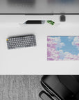 Small-sized 14x10 desk mat with nature design adds tranquil spring-inspired energy to any desk or workspace