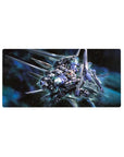 32x16 inches anime mouse pad featuring a Gundam mech in a hero pose with glowing thrusters and blades.