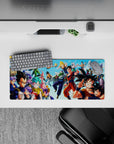 28x12 inches mouse pad with Goku, Vegeta, Gohan, and other Z Fighters, capturing the energy and action from Dragon Ball Z and Super.