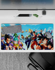 32x16 inches mouse pad showcasing Goku, Vegeta, Gohan, and the Z Fighters, capturing powerful moments from Dragon Ball Z and Super.