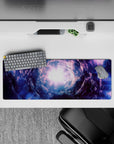 Indigo, smoky blue, and lavender mist mood mouse pad 32x12 inches for a late-night galaxy vibe.