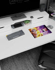 14x10 inches classic anime mouse pad showing Naruto Uzumaki vs Sasuke Uchiha, flames and aura clash.