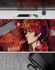 40x20 inches mouse pad with Eren Yeager in Attack Titan form, fiery grunge design capturing AoT's rage and destiny.