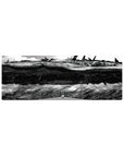 32x12 inches anime mouse pad with a colossal sci-fi battleship hovering over a crowded city skyline.