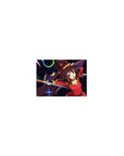Megumin anime mouse pad, 14x10 inches, features her casting Explosion with vivid colors, electric blues, and dynamic action.