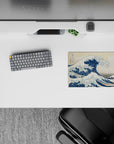 Small-sized 14x10 desk mat with ocean design adds timeless, artistic energy to any desk or workspace