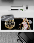 Mouse pad featuring Irina Shidou in bunny mode from High School DxD, size 32x12 inches, with magical pop-art design.