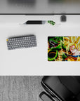 Small-sized 14x10 inch mousepad showcasing Shenron's summoning and Goku's energy for anime lovers