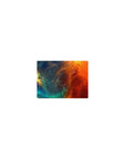 Nebula swirl galaxy print classic mouse pad, 14x10 inches, with star-speckled space design.