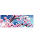 Compact Sakura Blossoms Sky desk mat 32x12 with sakura theme for stylish and sleek desk decor