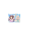 Classic anime girl mouse pad 14x10 inches with cat ears, pastel ribbons, and splashy summer backdrop.