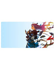 Anime girl mouse pad 32x16 inches with crisp linework, petals, and elegant military coat artwork.