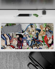 Vibrant, crisp Fairy Tail desk mat 32x16 inches with popping colors and upbeat battle-ready vibe.