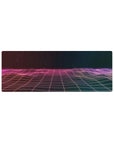 Compact Synthwave Dreamscape Desk Mat 32x12 with starry theme for stylish and sleek desk decor
