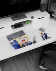 My Hero Academia mouse pad, 28x12 inches, featuring a panicked hero in full armor, bursting into tears in a funny and adorable design.