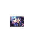 Classic anime girl mouse pad 14x10 inches with kimono details, sakura petals, and lantern festival vibe.