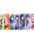 Demon Slayer anime desk pad 36x16 inches featuring every Hashira, vibrant colors of wind, flame, mist, and more.