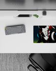 Persona 4 Take-Mikazuchi anime mouse pad, 14x10 inches, features neon eyes and a steel mask with electric focus and tension.