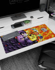 Iconic Itachi artwork on 36x16 mouse pad captures his mysterious essence with vivid red and black tones