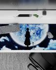 36x16 inches mouse pad with a lone Soul Reaper against a blue moon, surrounded by clouds and butterflies for a beautiful, powerful tribute.