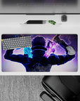 Sword Art Online anime mouse pad featuring Kirito's dual-wielding moment, size 32x16 inches.