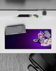 28x12 inches mouse pad in neon pink and midnight violet, flirty dreamy vibe with smooth tracking.