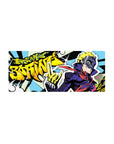 Anime mouse pad 28x12 inches featuring vibrant neon colors and Ryuji's energetic design with "Freakin’ Boring!" graffiti.