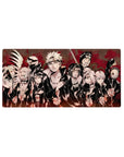 Mouse pad featuring Naruto and Sasuke, 32x16 inches, capturing the fiery chakra and dark energy in a dynamic design.