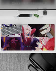 Cinematic 32x16 mouse pad showcasing Zero Two’s emotional depth, fiery strength, and playful charm for true fans
