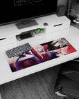 Bold 32x12 mouse pad featuring Zero Two’s emotional depth, fiery strength, and playful charm for a cinematic effect
