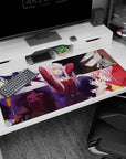 Bold 40x20 anime desk mat with Zero Two’s powerful presence, playful charm, and emotional depth for a statement piece