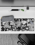 32x12 inches black-and-white manga desk mat with cute-awkward WataMote vibe and smooth glide.