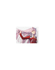 Classic 14x10 inches mouse pad with Zero Two from Darling in the Franxx, showcasing her powerful pose and pink hair blowing freely in the wind.