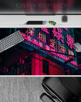 Dynamic 40x20 mousepad transforms your workspace into a bustling urban nightscape, blending neon energy with creative vibes for an immersive experience