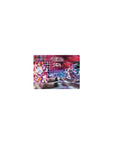 14x10 inches classic anime mouse pad with neon diamond pattern, Shiro and Sora, holographic tech rings.