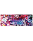 No Game No Life anime mouse pad 32x12 inches with Shiro and Sora, diamond pattern, holographic rings.