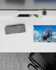 Small-sized 14x10 mouse pad with Zero Two design adds tranquil Darling in the Franxx energy to any desk