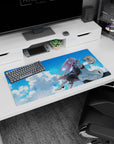 Introspective Zero Two design on 32x16 mouse pad brings Darling in the Franxx's beauty to life vividly
