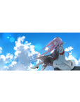 Zero Two mouse pad 36x16 with open sky and petals for immersive anime-inspired decor and relaxation