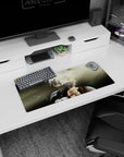28x12 inches Naruto mouse pad featuring Kakashi Hatake raising his blade, calm masked stare in a quiet showdown.