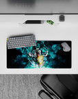 28x12 inches mouse pad showcasing Super Saiyan Blue Gogeta, capturing his fusion power and stunning design in a compact workspace format.