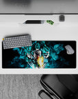 32x12 inches mouse pad with Super Saiyan Blue Gogeta, showcasing his power and fusion energy in a compact yet dynamic design.