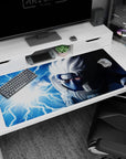 40x20 inches Naruto desk pad showing Kakashi sprinting forward, Sharingan glare and crackling Chidori.